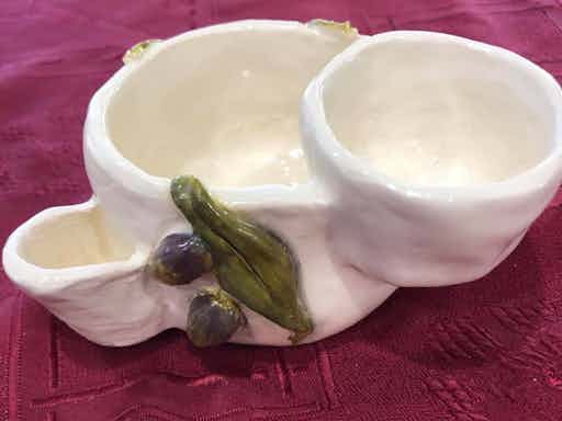 Olive Bowl Toothpick holder Handbuilding Pottery | WeTeachMe