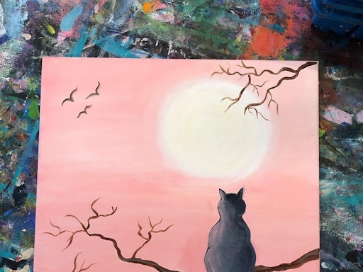 STUNNING SILHOUETTES....with Wine & Paint....