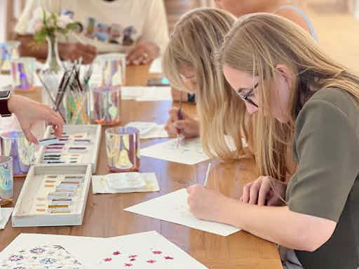 Watercolour Paint & Sip: Traditional Floral Motifs