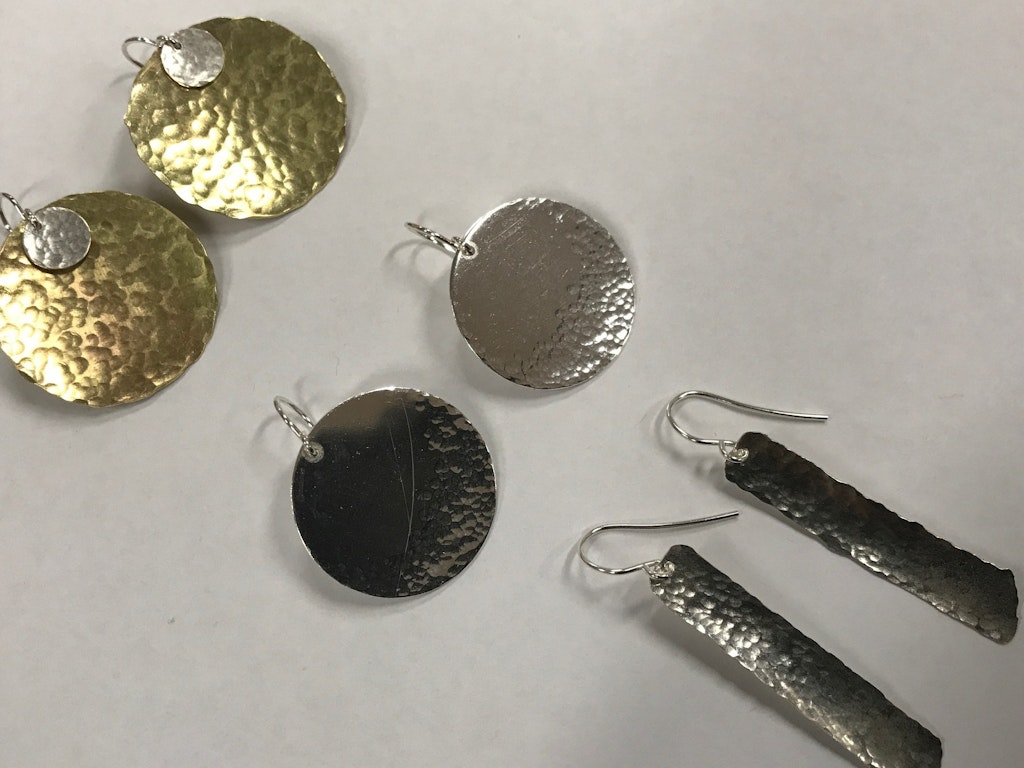 Sterling Silver Textured Earrings