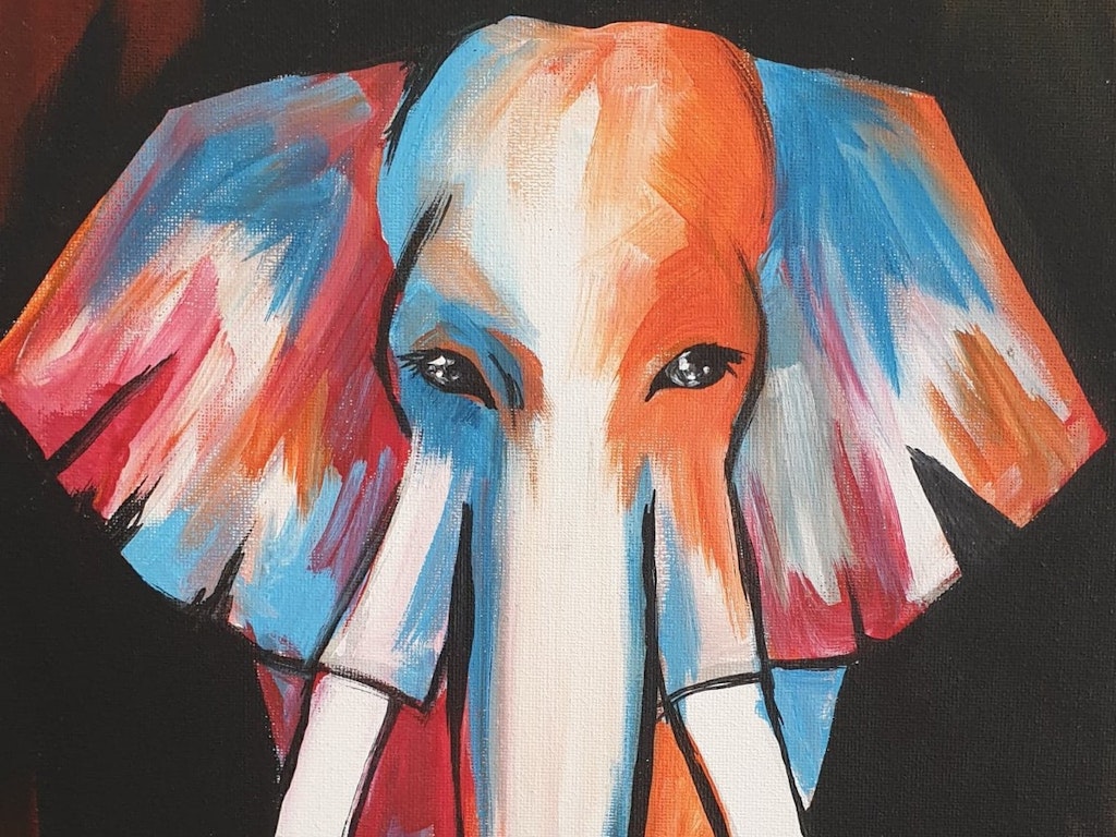 CHEAP TUESDAYS Paint & Sip - Abstract Elephant