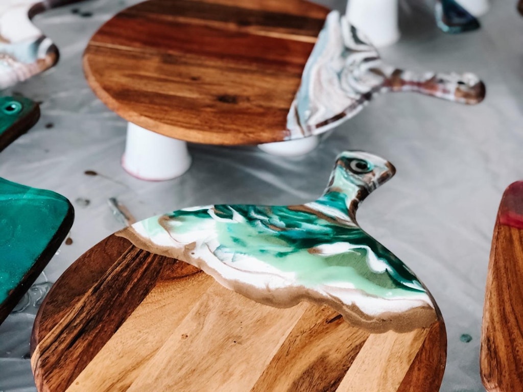 Resin Serving Board Workshop