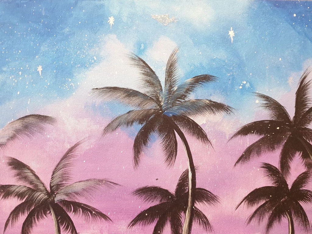 School Holidays Painting Class - Palms