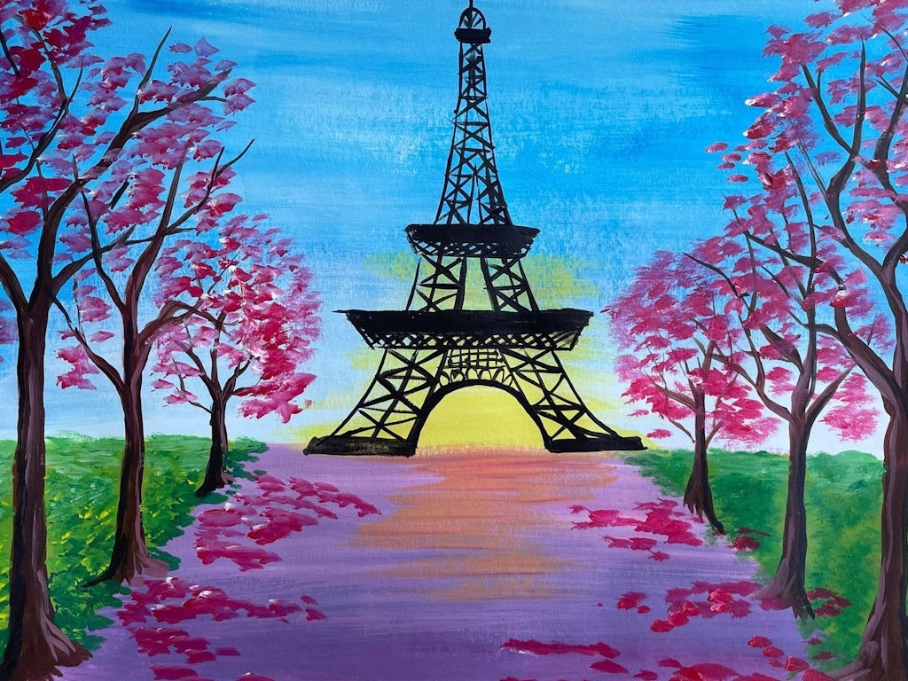 Paint & Sip Ascot Vale Studio - Paris in the park