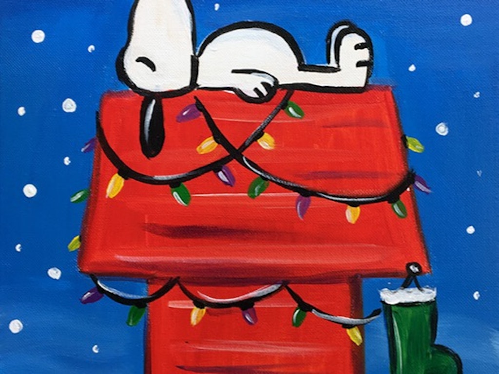 Sunday painting class (Ascot Vale) Xmas Snoopy