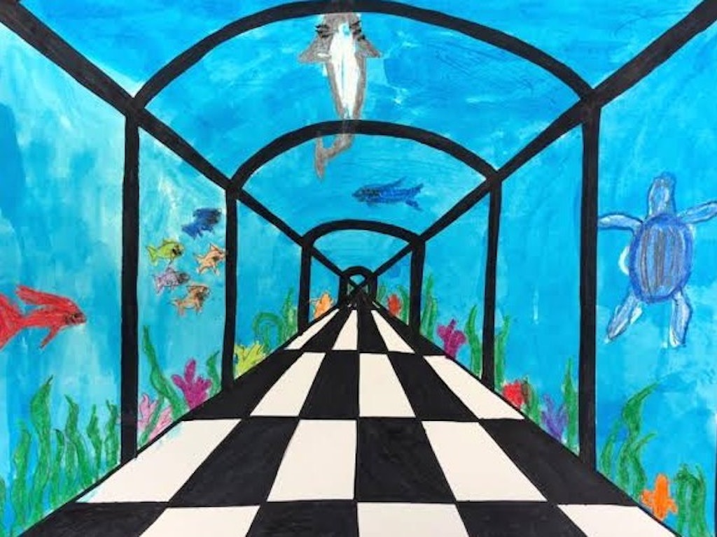 One Point Perspective Aquarium WeTeachMe one-point-perspective-aquarium-weteachme