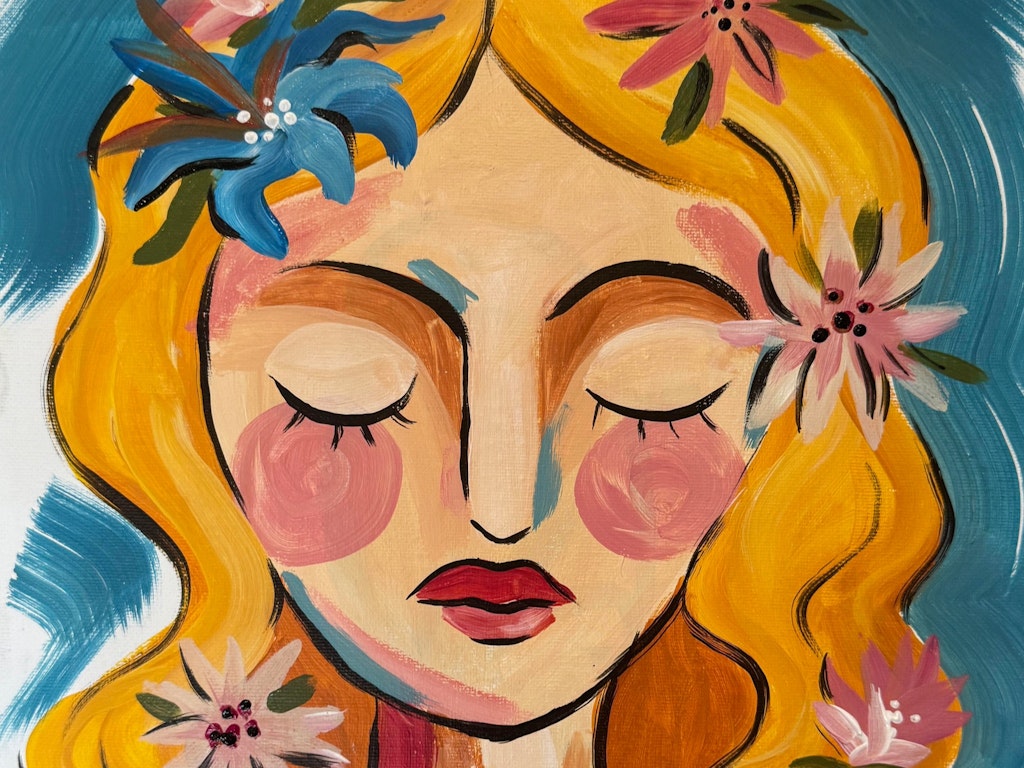Paint & Sip NORTHCOTE - Flower Girl