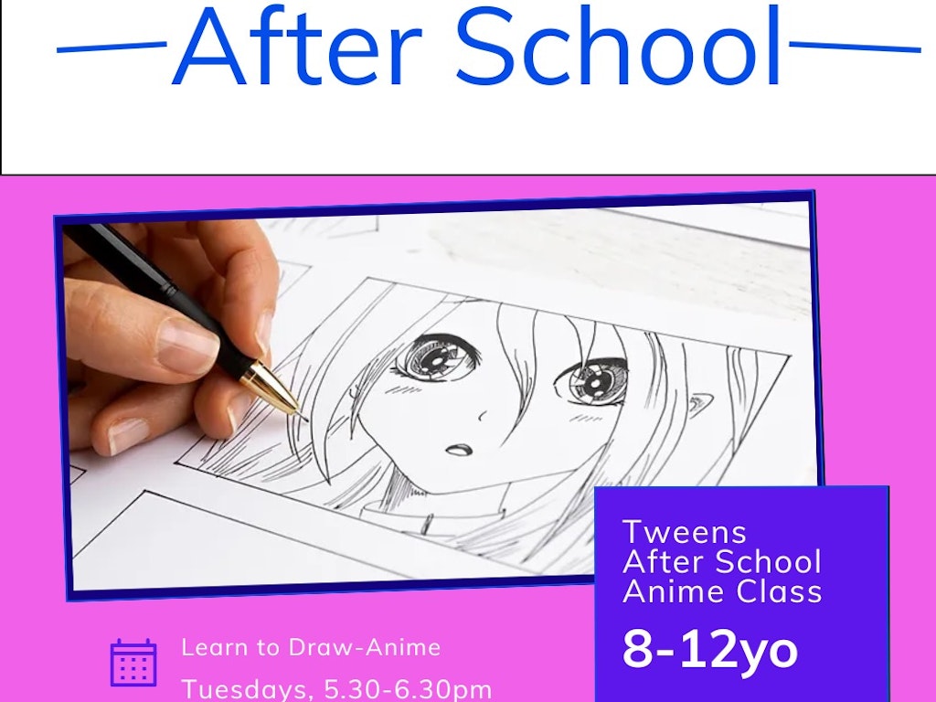 Anime After School Art Class for 8-12yo - Main Image
