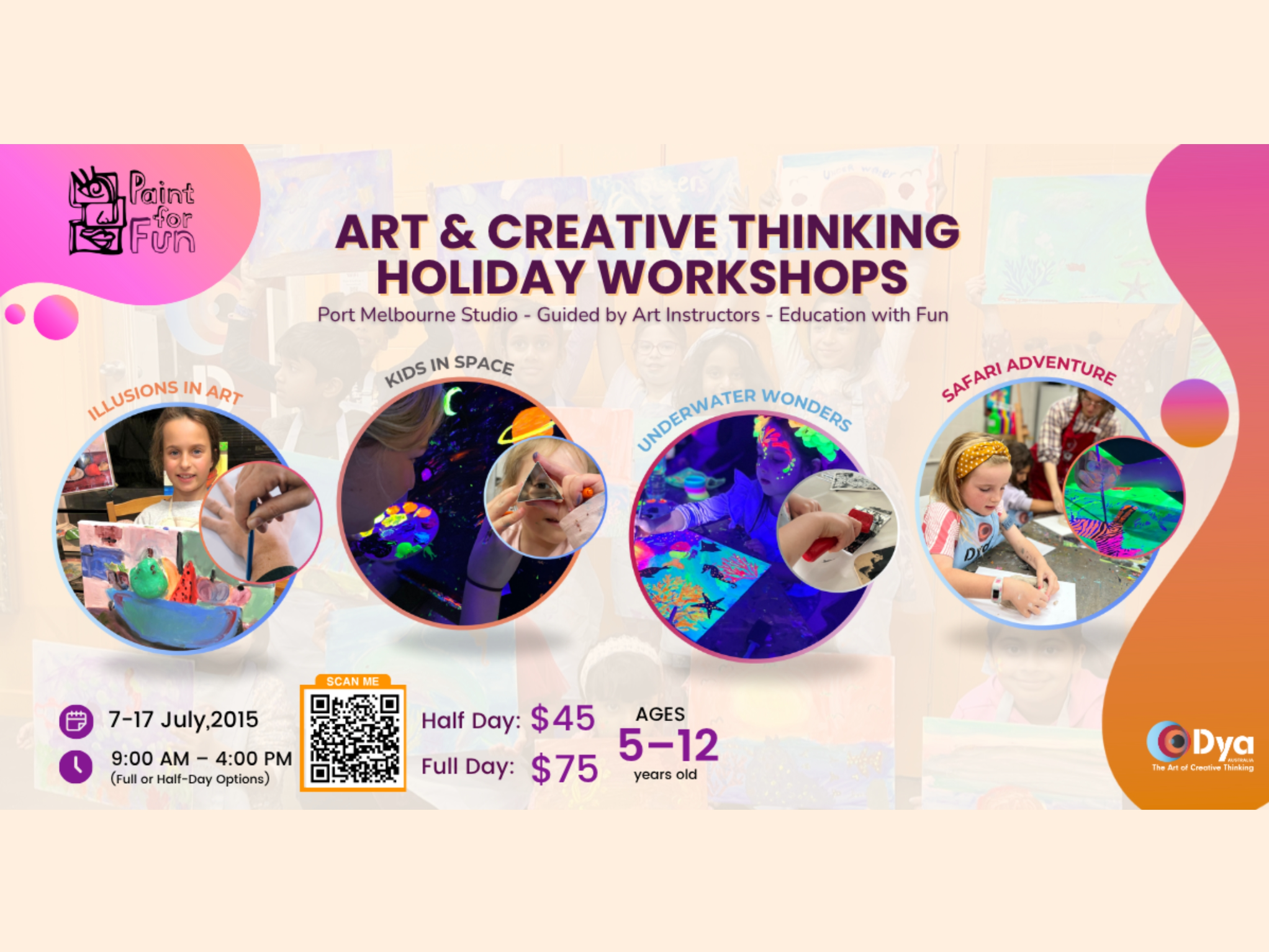 School Holiday Art and Creative Thinking Workshops