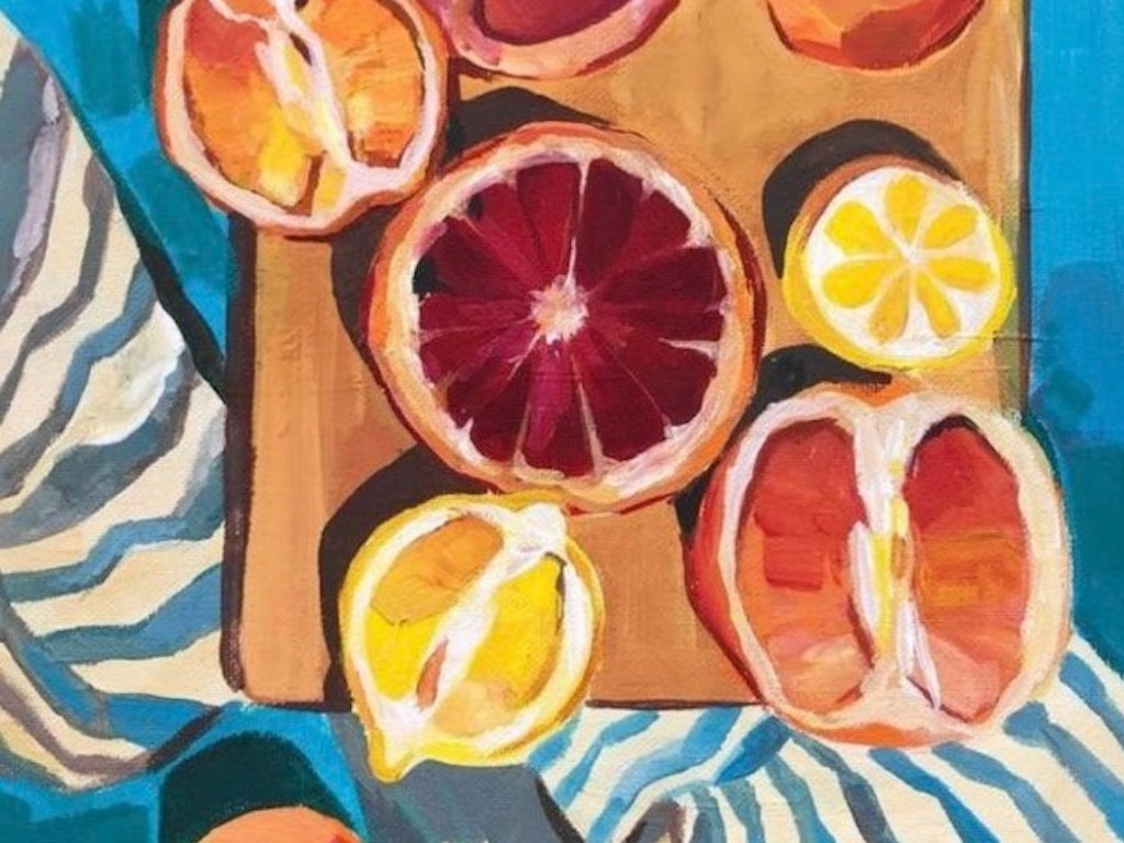 Adults Art After Dark Painting - Citrus Melody