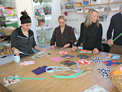 Getting ready for beginners sewing class (Photo credit to MAKEandLEARN)